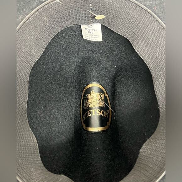 Stetson Youth Giddy Up Black Felt Cowboy Hat SWGIDY-234007 - Picture 7 of 8